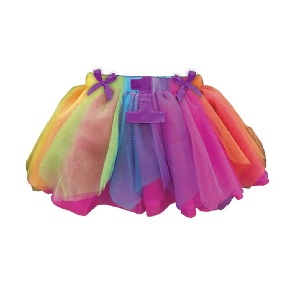 1st Birthday Multicolored Girl TuTu