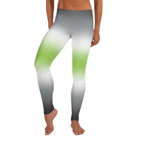 Agender Pride Women's Leggings Yoga Pants in Ombre