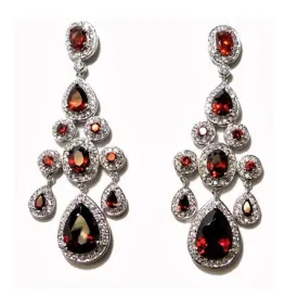 Ariana Ruby Sassy Chandelier Earrings | 71mm