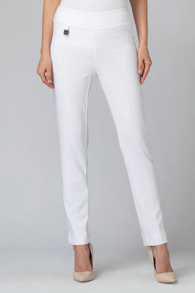 Classic Tailored Slim Pant 144092 in Black, White, Navy, Moonstone & Vanilla by Joseph Ribkoff