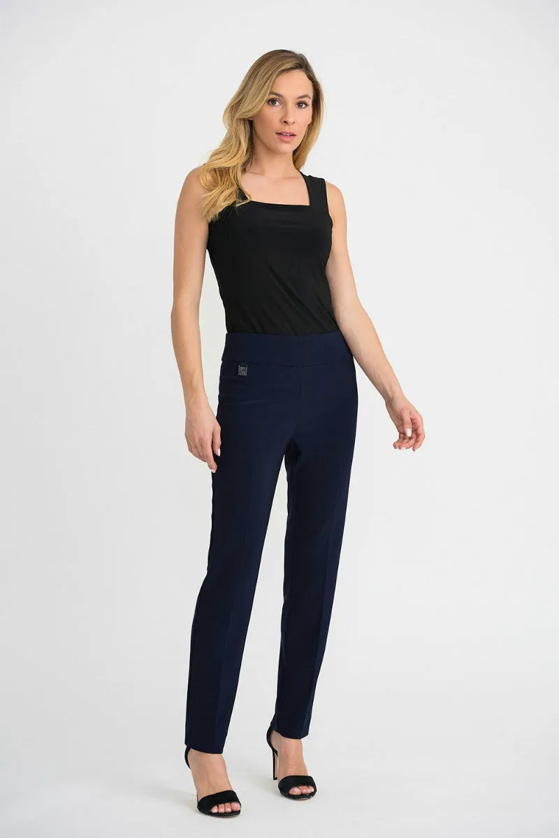 Classic Tailored Slim Pant 144092 in Black, White, Navy, Moonstone & Vanilla by Joseph Ribkoff