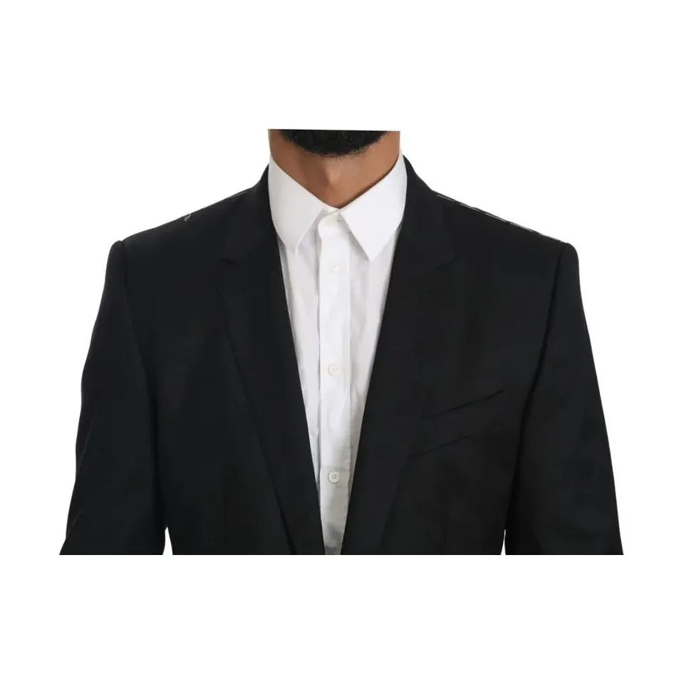 Dolce & Gabbana Black Slim Jacket Coat Blazer MARTINI