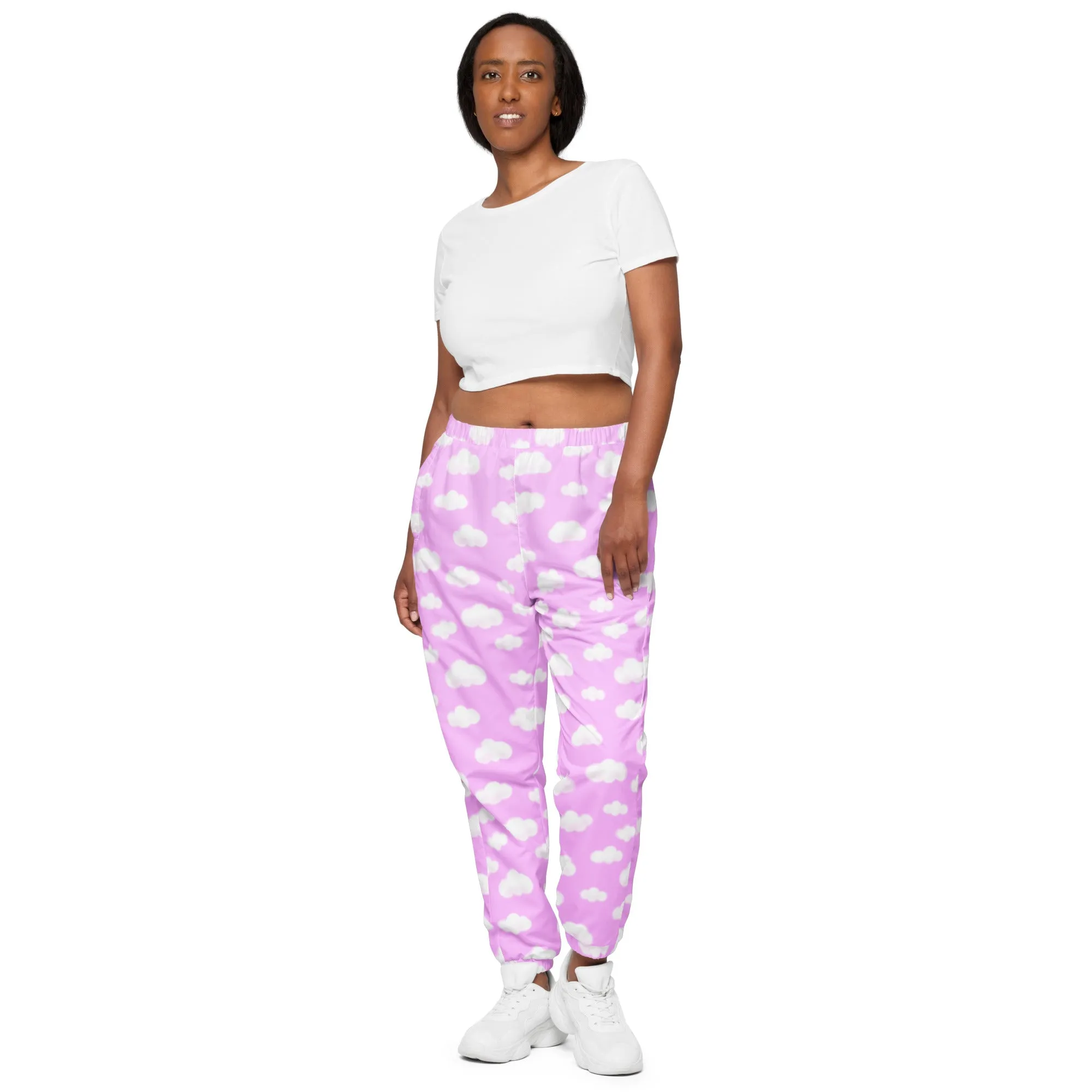 Dreamy Clouds Unisex Track Pants (Taffy Pink)