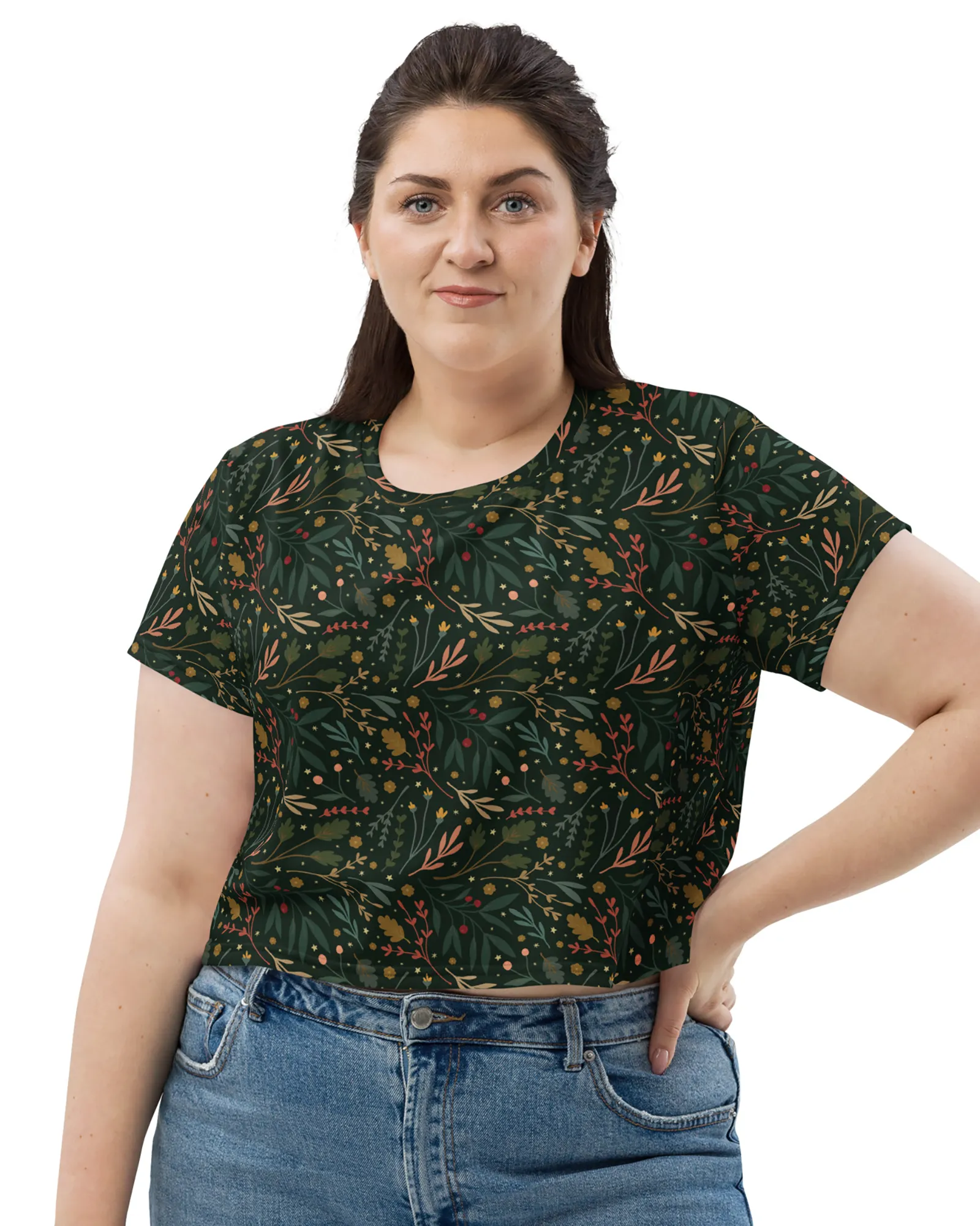 Festive Flora Crop Tee