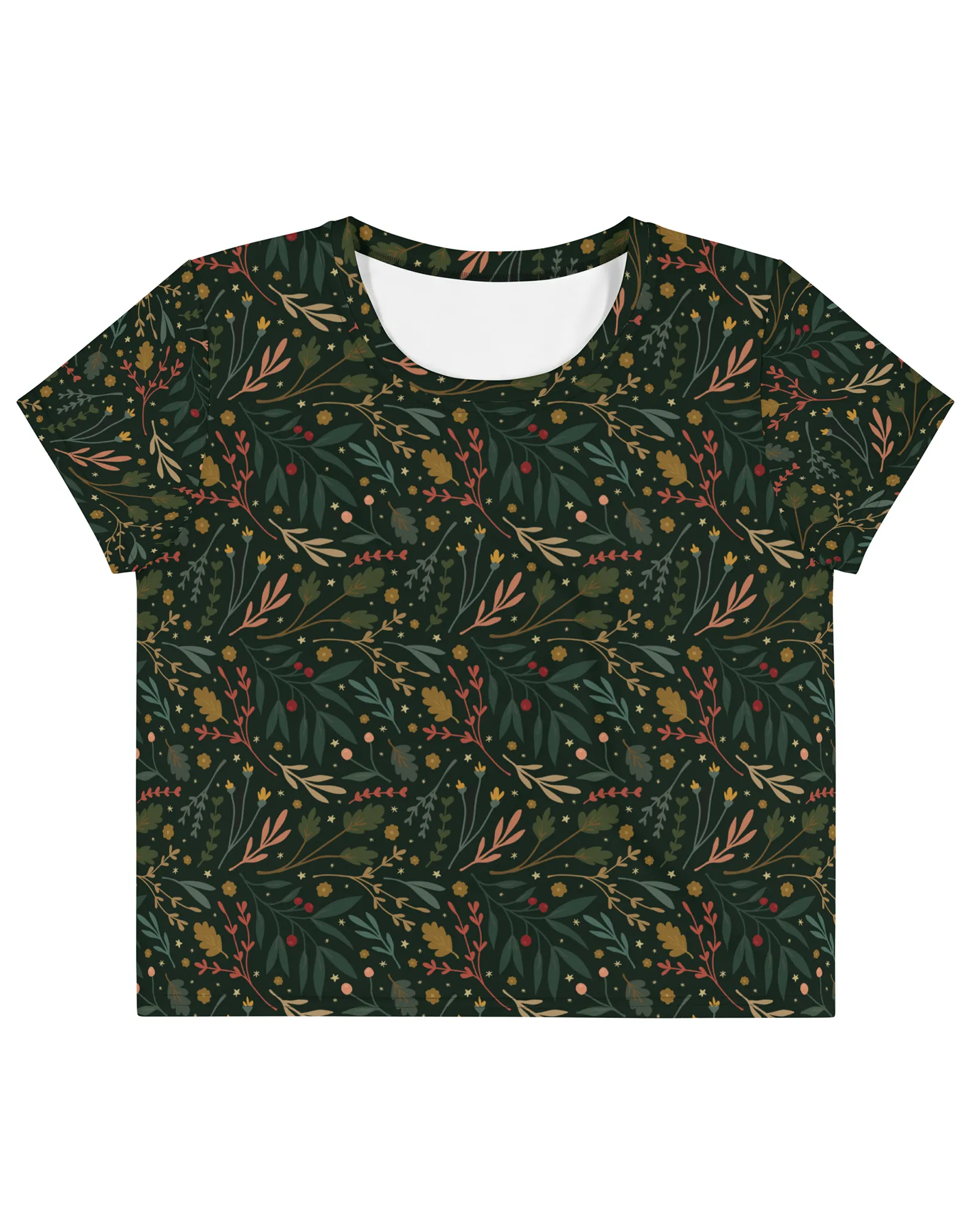 Festive Flora Crop Tee