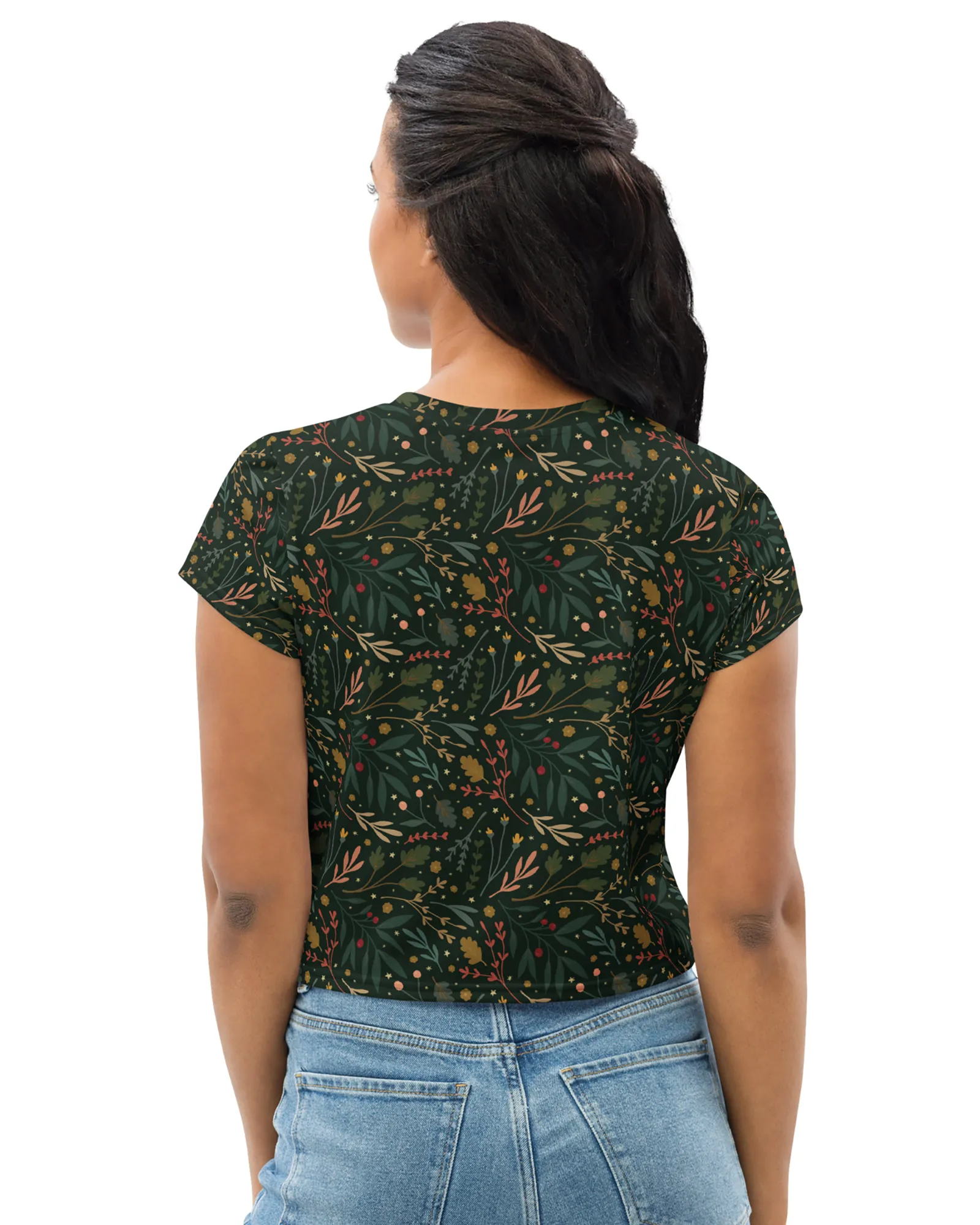 Festive Flora Crop Tee