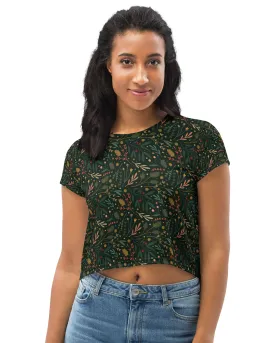 Festive Flora Crop Tee