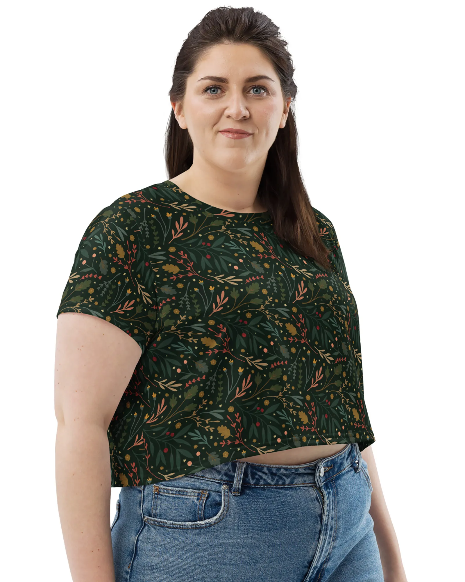 Festive Flora Crop Tee