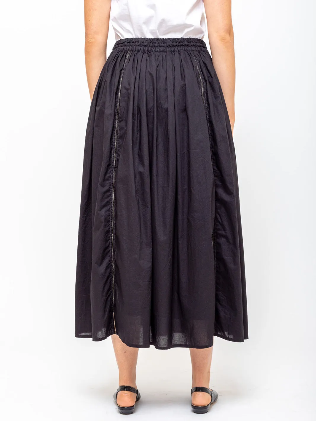 Indian Cotton Skirt - Black