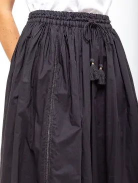 Indian Cotton Skirt - Black