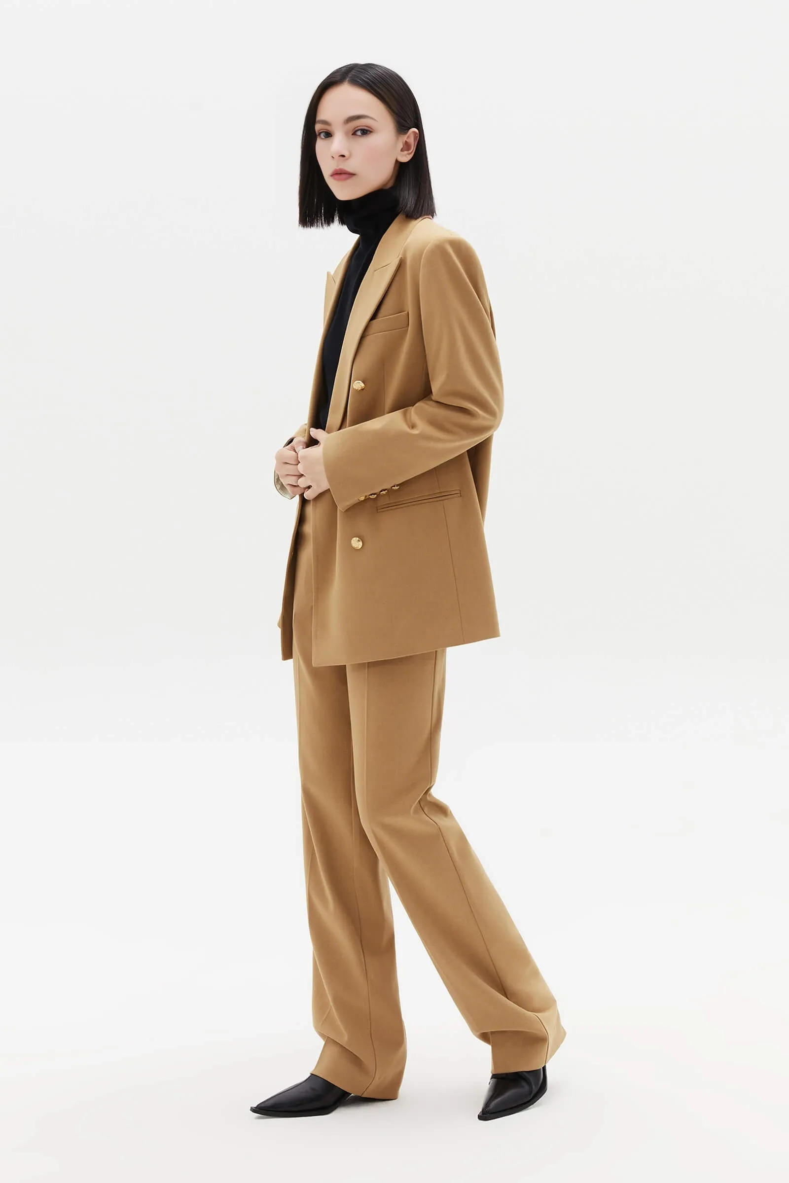 LILY Slim-Fit Straight-Leg Suit Pants