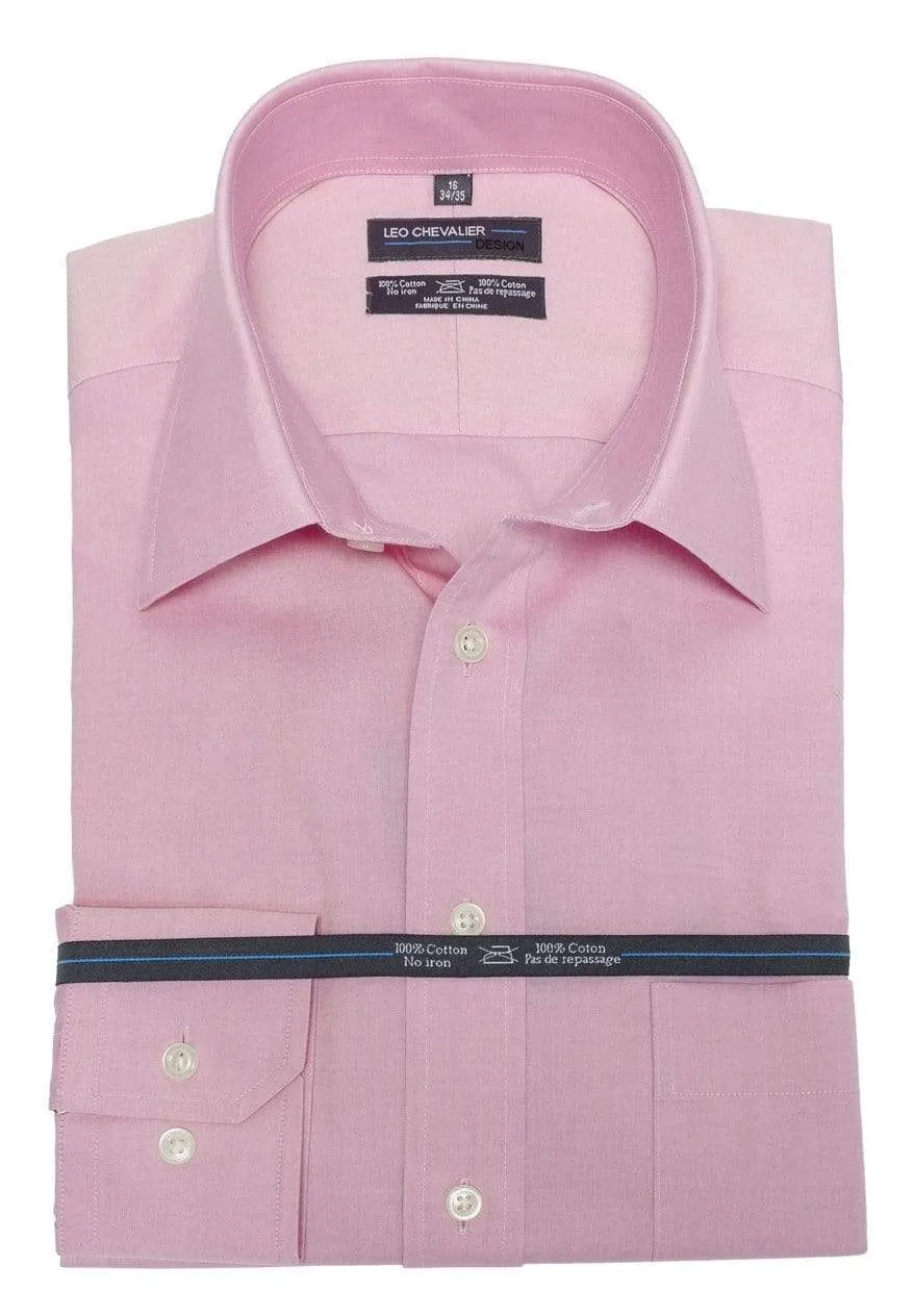 Mens Contemporary Fit 100% Cotton Non Iron Dress Shirt Available In 6 Colors