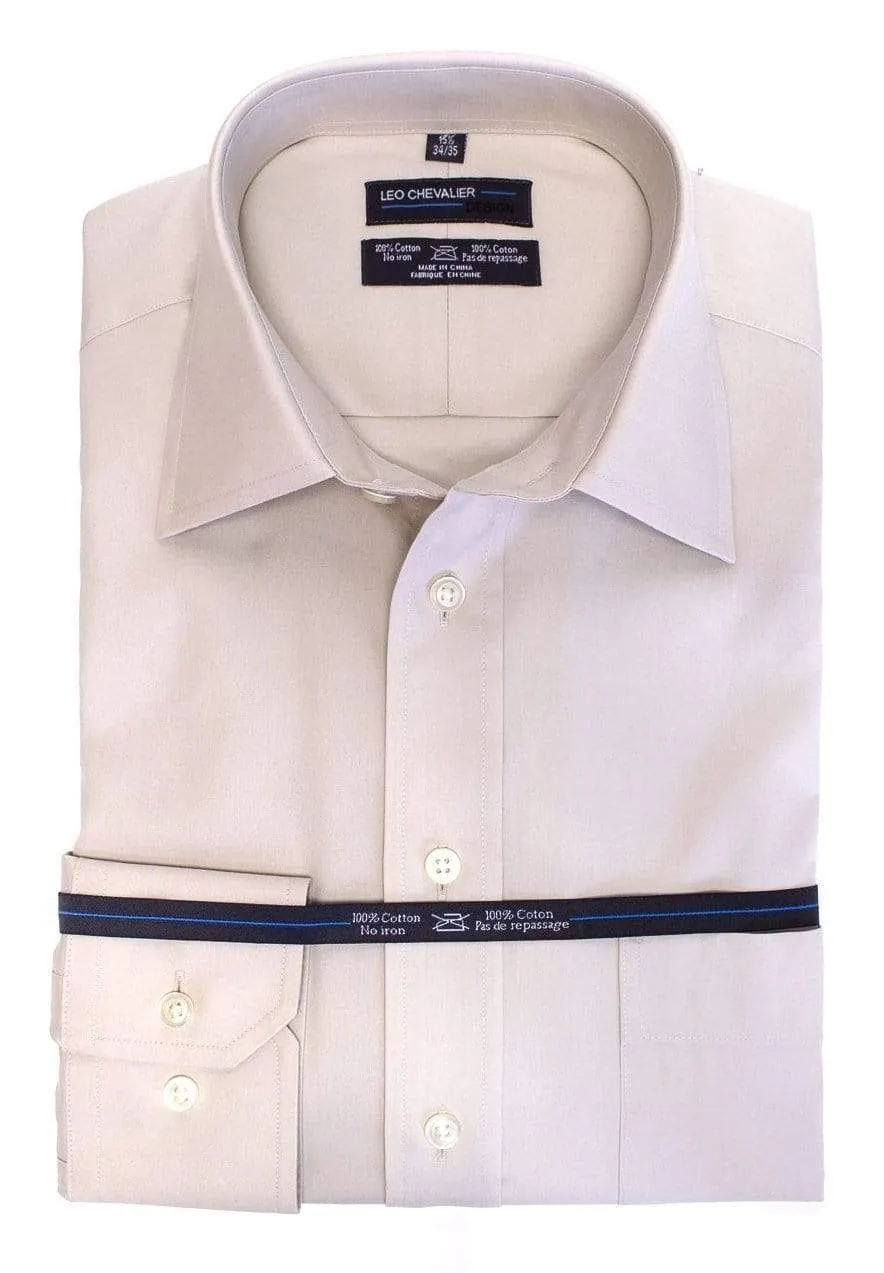 Mens Contemporary Fit 100% Cotton Non Iron Dress Shirt Available In 6 Colors