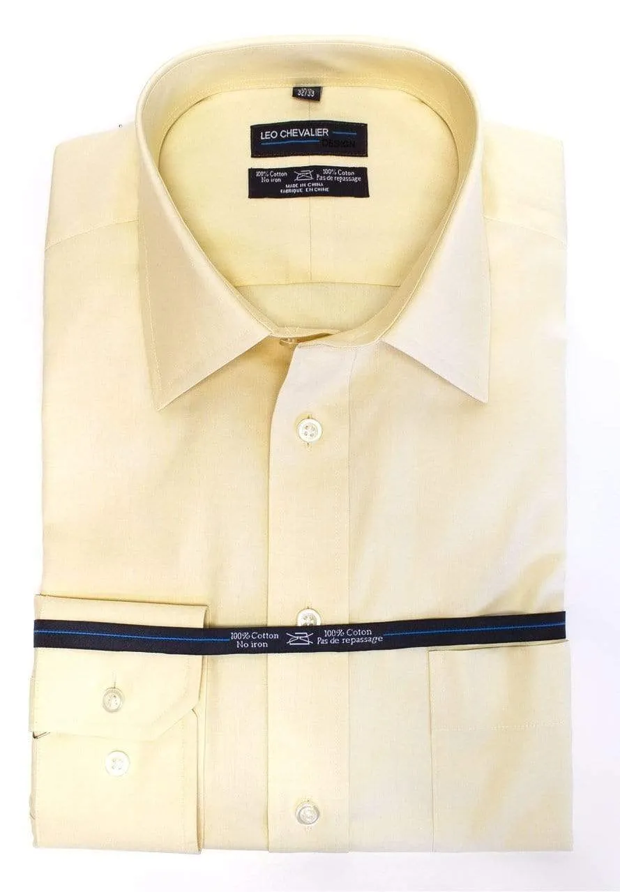 Mens Contemporary Fit 100% Cotton Non Iron Dress Shirt Available In 6 Colors