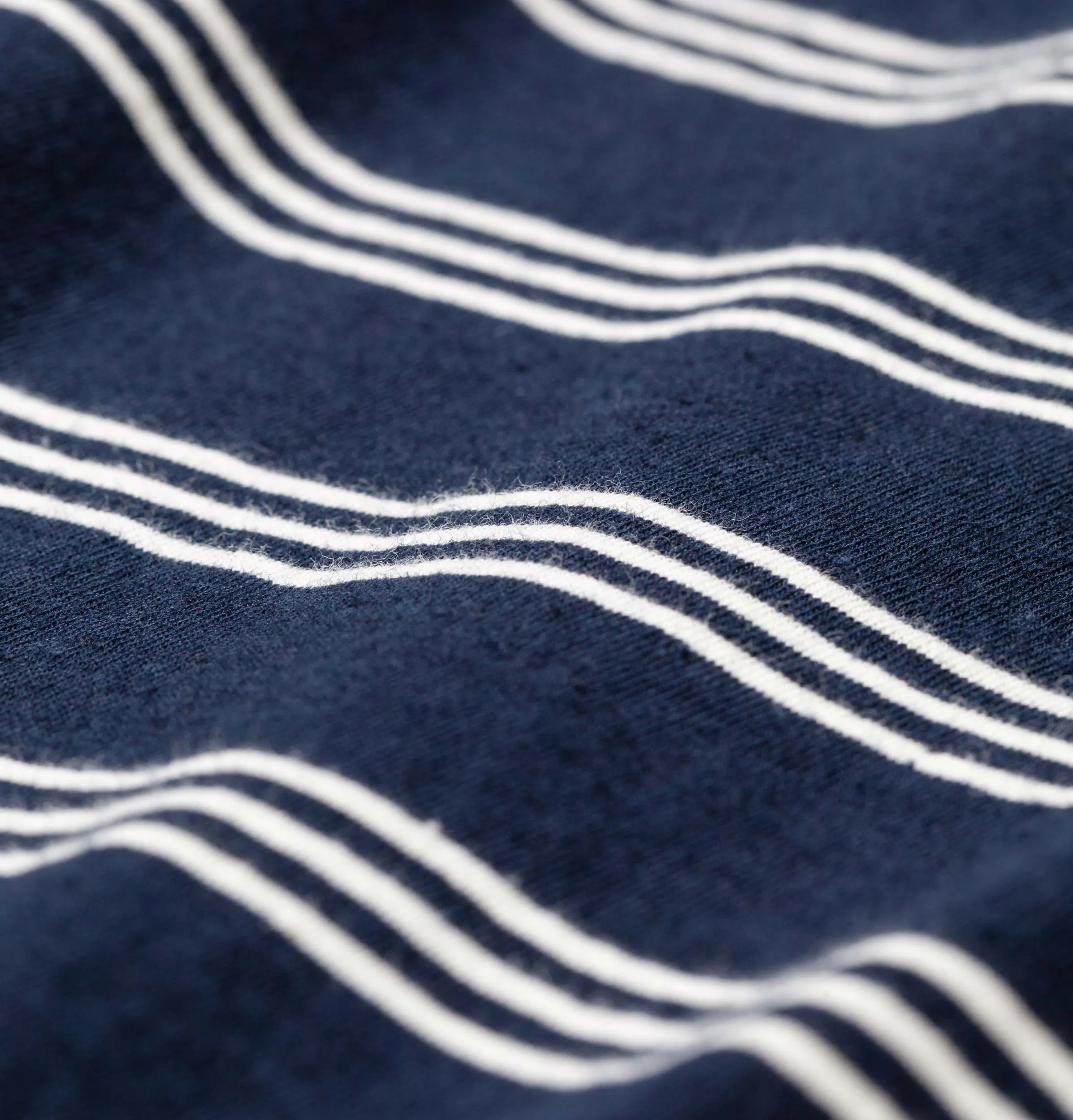 Norse Projects Johannes Cotton Linen Stripe T-Shirt – Dark Navy