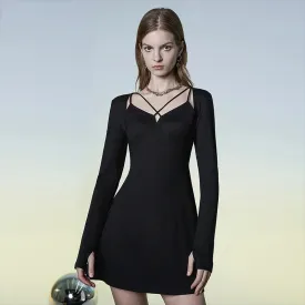 Punk Stylish Charming Sexy Slim Elastic A-shape Dress