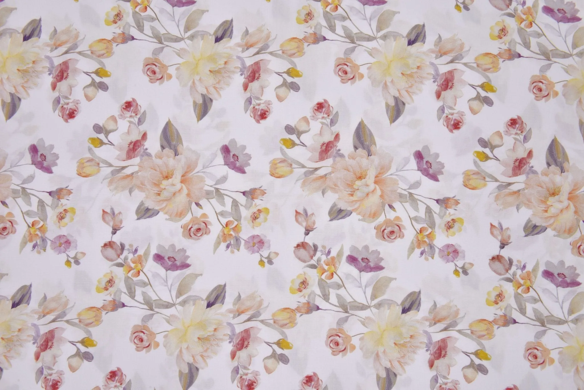 Viscose Poplin Wild Roses Print Fabric - 6003