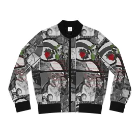 Women's Bomber Jacket (AOP) RED ROSE