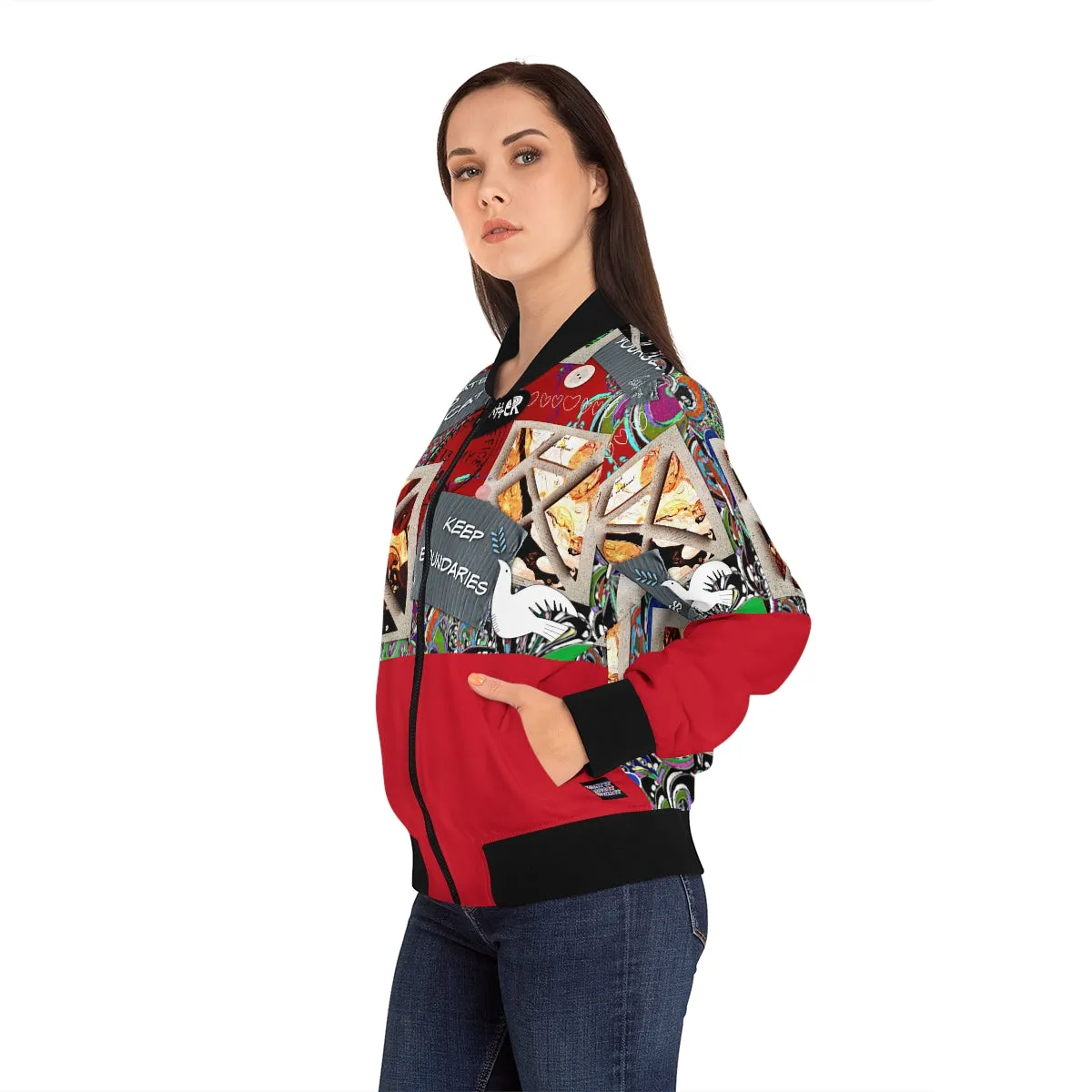 Women's Bomber Jacket (AOP) TIPS 4 LIFE